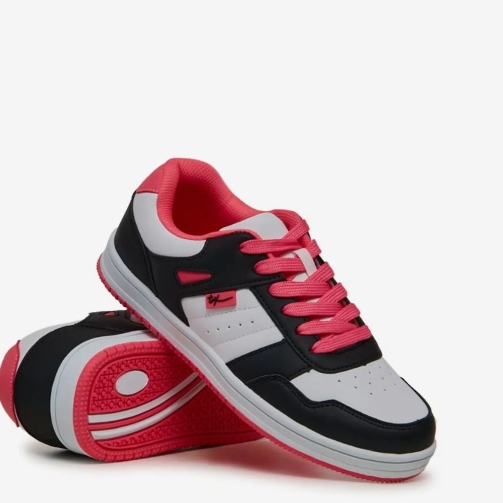 Stylish Black and Pink Sneakers